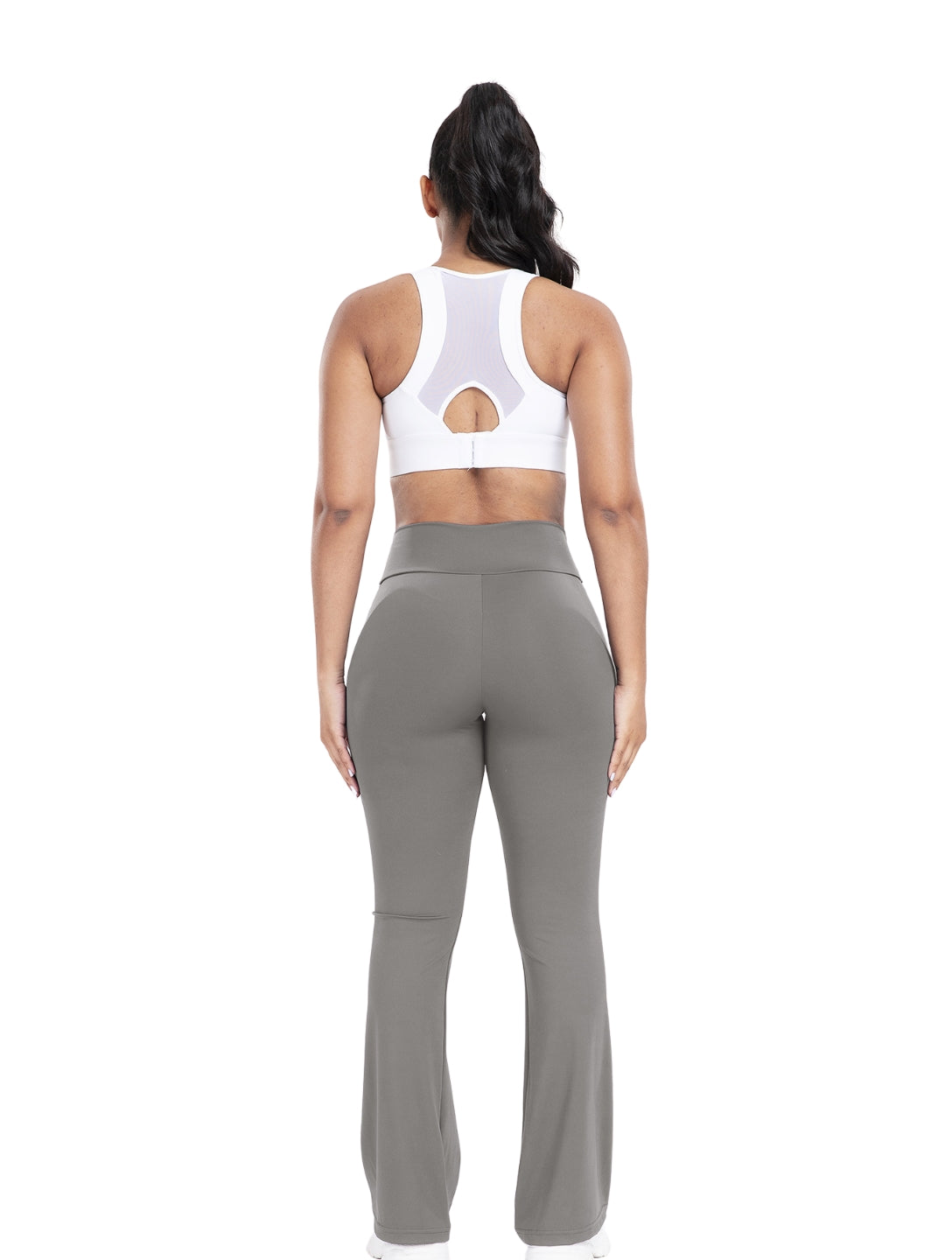 Pantalon évasé à ligne en V cintré