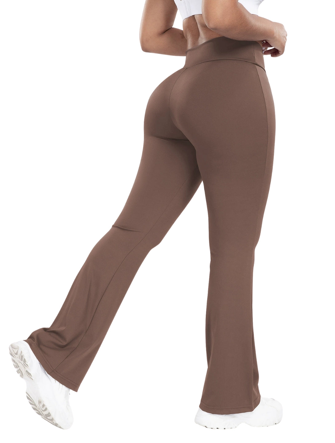 Pantalon évasé à ligne en V cintré