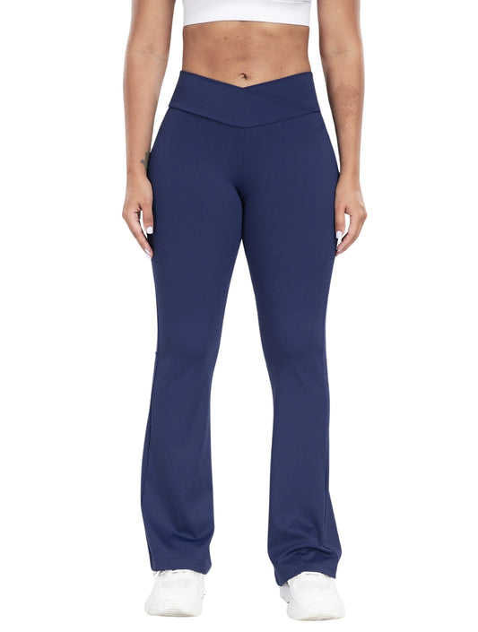 Pantalon évasé à ligne en V cintré