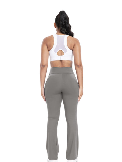 Pantalon évasé à ligne en V cintré